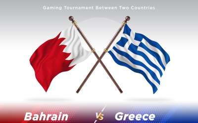Bahrain kontra Grekland Två flaggor