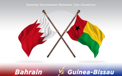 Bahrain kontra Guinea-Bissau två flaggor