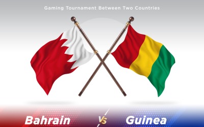 Bahrain kontra guinea Två flaggor