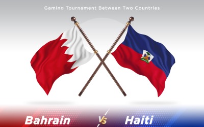 Bahrain kontra Haiti två flaggor