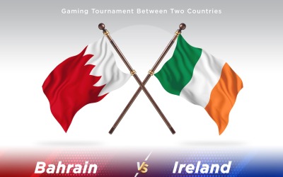 Bahrain kontra Irland två flaggor