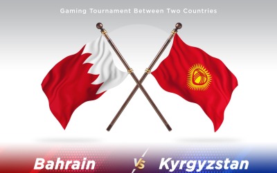 Bahrain kontra Kirgizistan Två flaggor