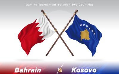 Bahrain kontra Kosovo Två flaggor