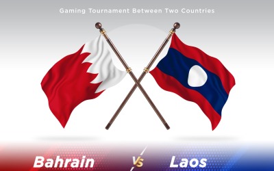 Bahrain kontra Laos två flaggor