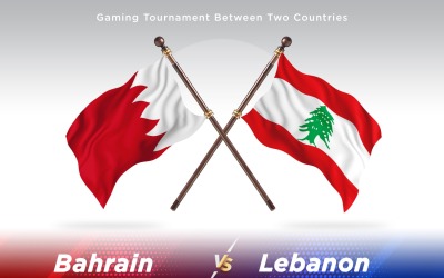 Bahrain kontra Libanon två flaggor