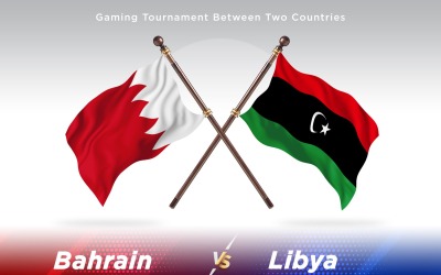 Bahrain kontra Libyen två flaggor