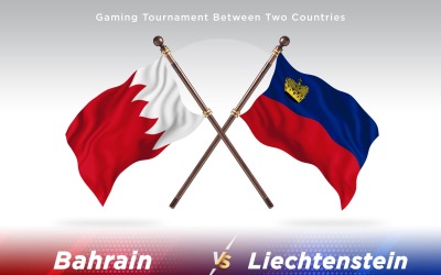 Bahrain kontra Liechtenstein Två flaggor