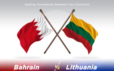 Bahrain kontra Litauen Två flaggor