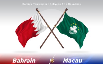 Bahrain kontra Macau två flaggor