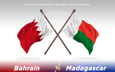 Bahrain kontra Madagaskar Två flaggor