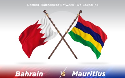 Bahrain kontra Mauritius två flaggor