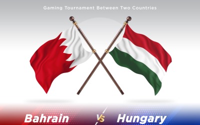 Bahrain kontra Ungern två flaggor