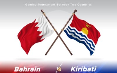 Bahrain versus Kiribati Two Flags