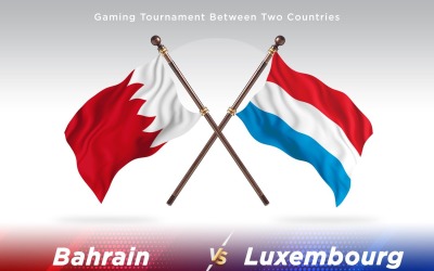 Bahrain versus Luxembourg Two Flags