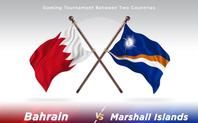 Bahrain versus marshal islands Two Flags