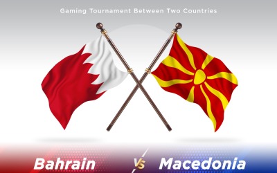 Bahrein contra Macedonia dos banderas