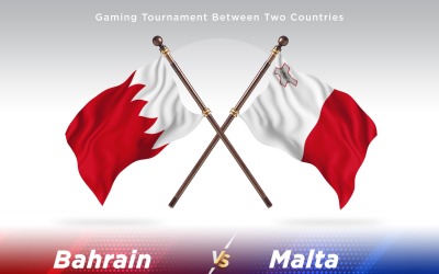Bahrein versus Malta Two Flags