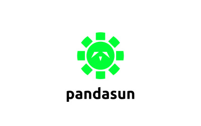 Basit Maskot - Panda Sun Logosu