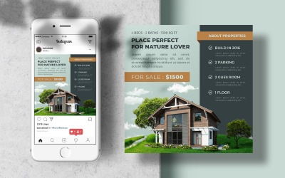 Villa For Sale Instagram Feed Banner Template
