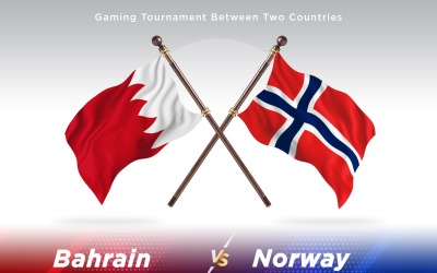 Bahrain gegen Norwegen mit zwei Flaggen