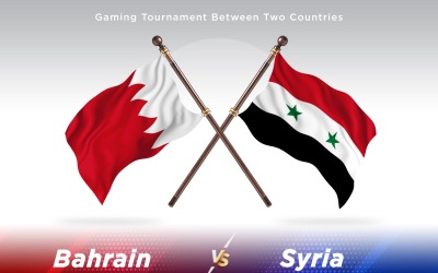 Bahrain gegen Syrien Zwei Flaggen