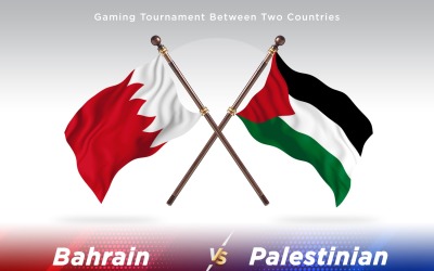 Bahrain gegen zwei palästinensische Flaggen