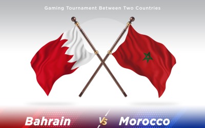 Bahrain kontra marocko Två flaggor