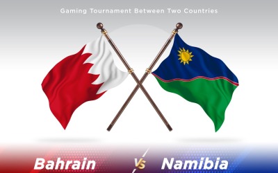 Bahrain kontra Namibia två flaggor