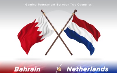 Bahrain kontra Nederländerna Två flaggor