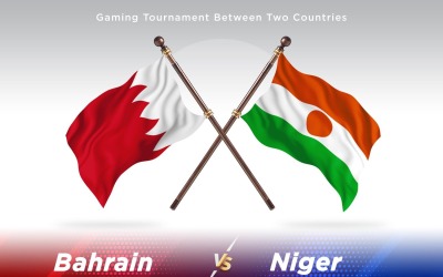 Bahrain kontra Niger två flaggor
