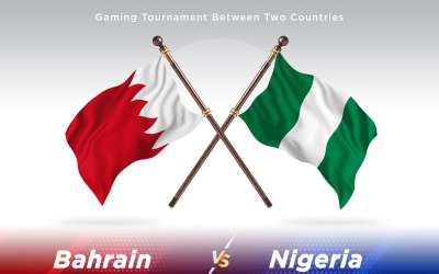 Bahrain kontra Nigeria två flaggor