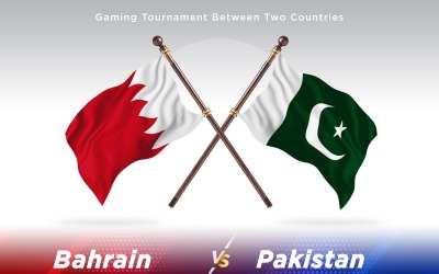 Bahrain kontra Pakistan två flaggor