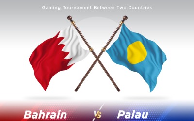 Bahrain kontra Palau två flaggor