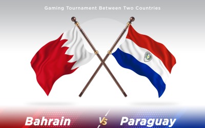 Bahrain kontra Paraguay Två flaggor
