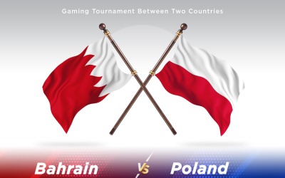 Bahrain kontra Polen två flaggor