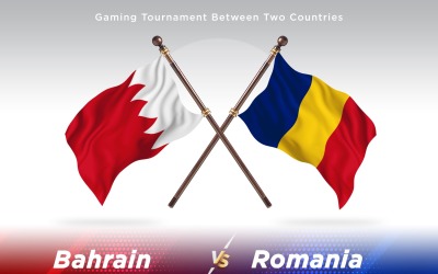 Bahrain kontra Rumänien Två flaggor