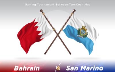 Bahrain kontra san Marino Två flaggor