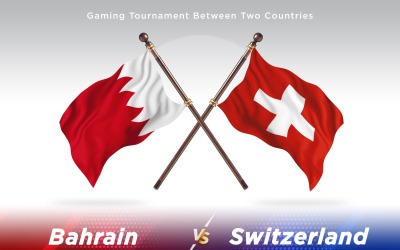 Bahrain kontra Schweiz två flaggor