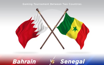 Bahrain kontra Senegal två flaggor