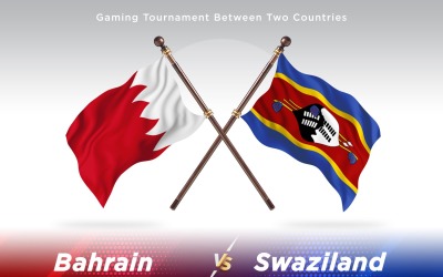 Bahrain kontra Swaziland två flaggor