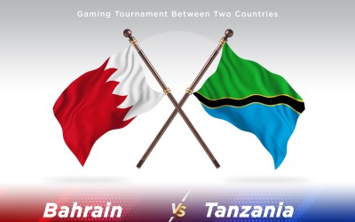 Bahrain kontra Tanzania Två flaggor
