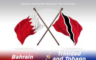 Bahrain kontra Trinidad och Tobago två flaggor