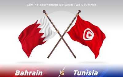 Bahrain kontra Tunisien Två flaggor