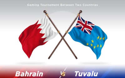 Bahrain kontra Tuvalu två flaggor