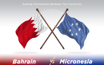 Bahrain versus Micronesia Two Flags