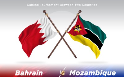 Bahrain versus Mozambique Two Flags