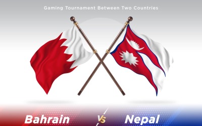 Bahrain versus Nepal Two Flags