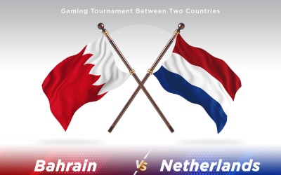 Bahrain versus Netherlands Two Flags