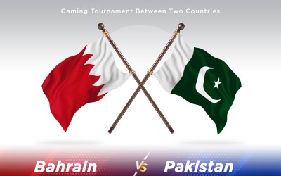 Bahrain versus Pakistan Two Flags