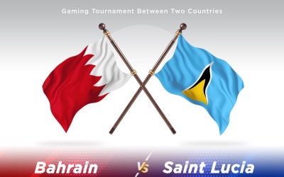 Bahrain versus saint Lucia Two Flags